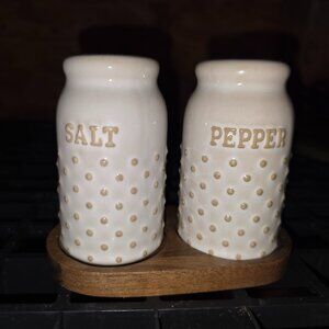 Better Homes & Gardens Modern Farmhouse Mix & Match Dotted Salt & Pepper Set, 3